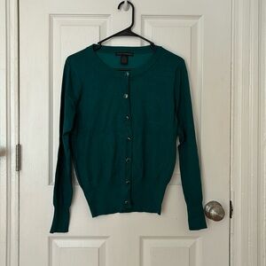 Teal Green Button-Up Sweater — Grace Elements, S